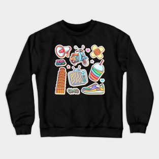 Funny Sticker Abstract Crewneck Sweatshirt